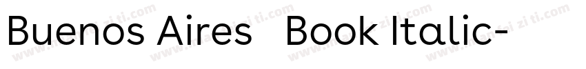 Buenos Aires   Book Italic字体转换